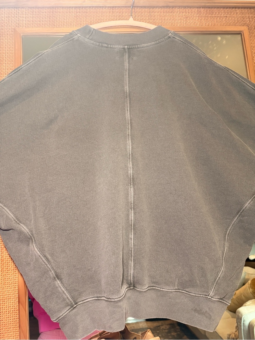 Joah Brown Crewneck Sweatshirt Sage Green French Terry - Picture 9 of 13